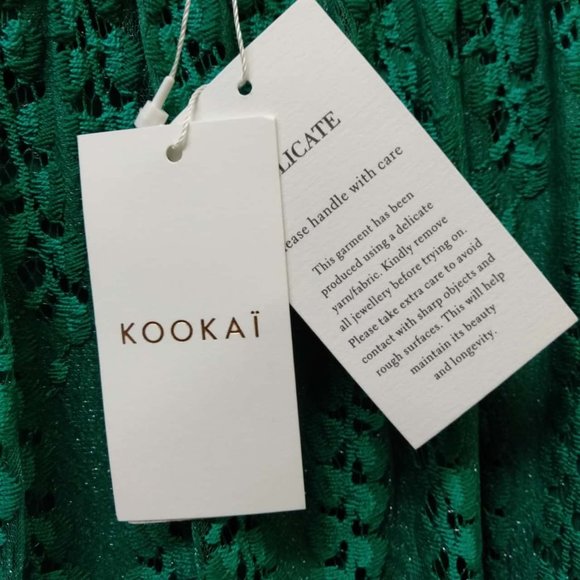 KOOKAI Chiquittita Esmeraldo Christmas Green High Waisted Midi Skirt NWT RRP$140 - Picture 9 of 10